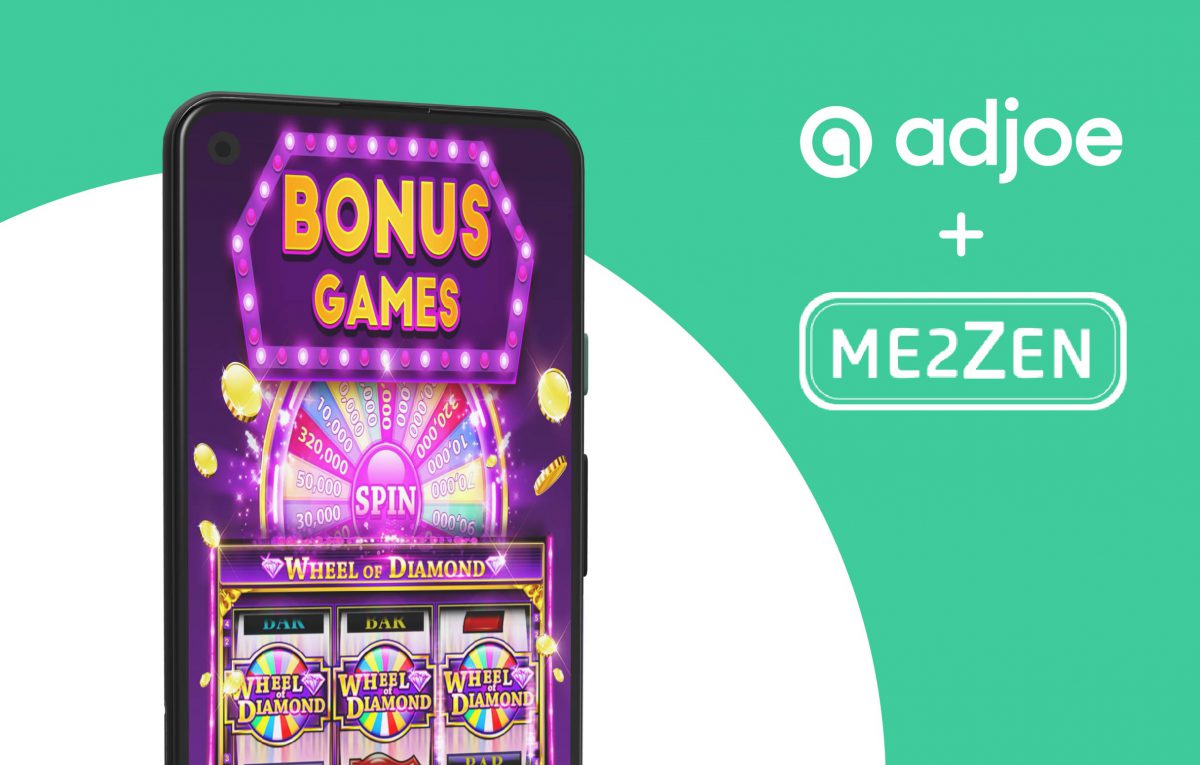 me2zen app on phone screen showing slot game