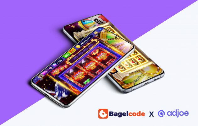 two phone screens showing bagelcode game