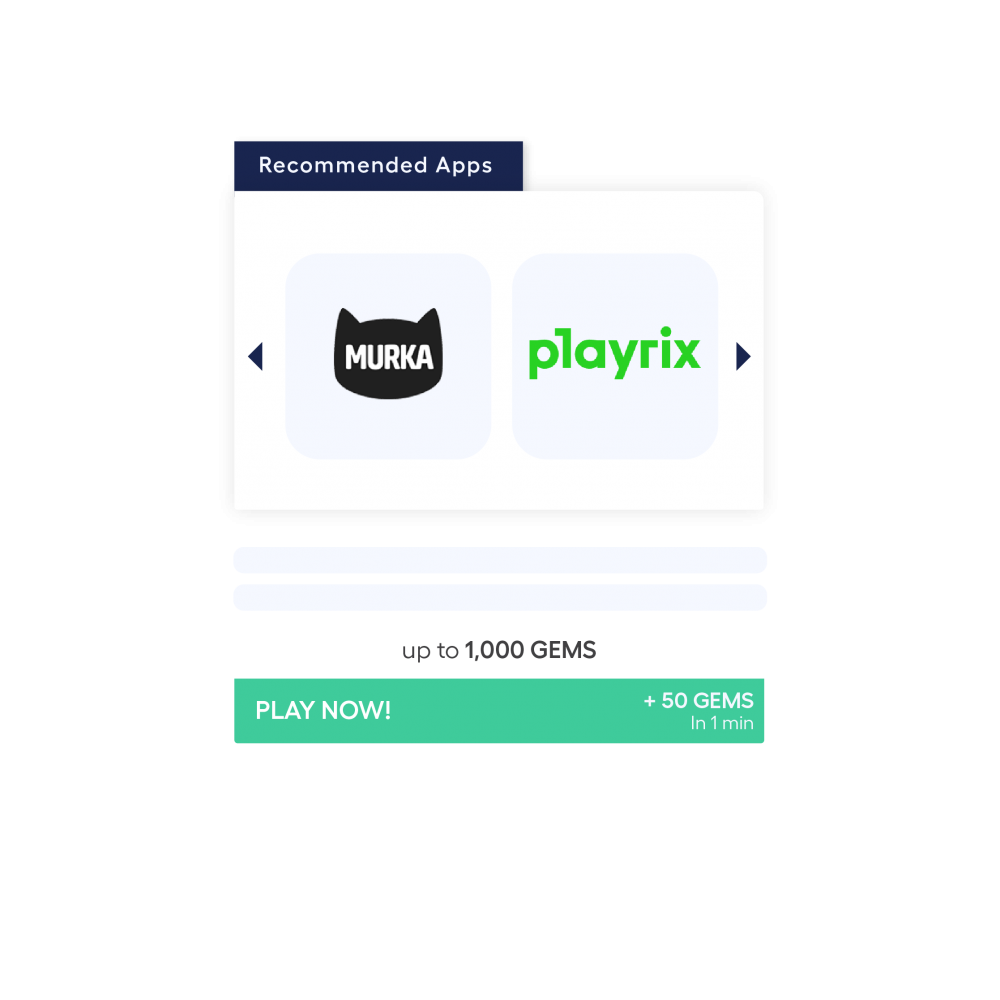 in-app mockup of Playtime’s advertisers shown in publisher's app to monetize your app