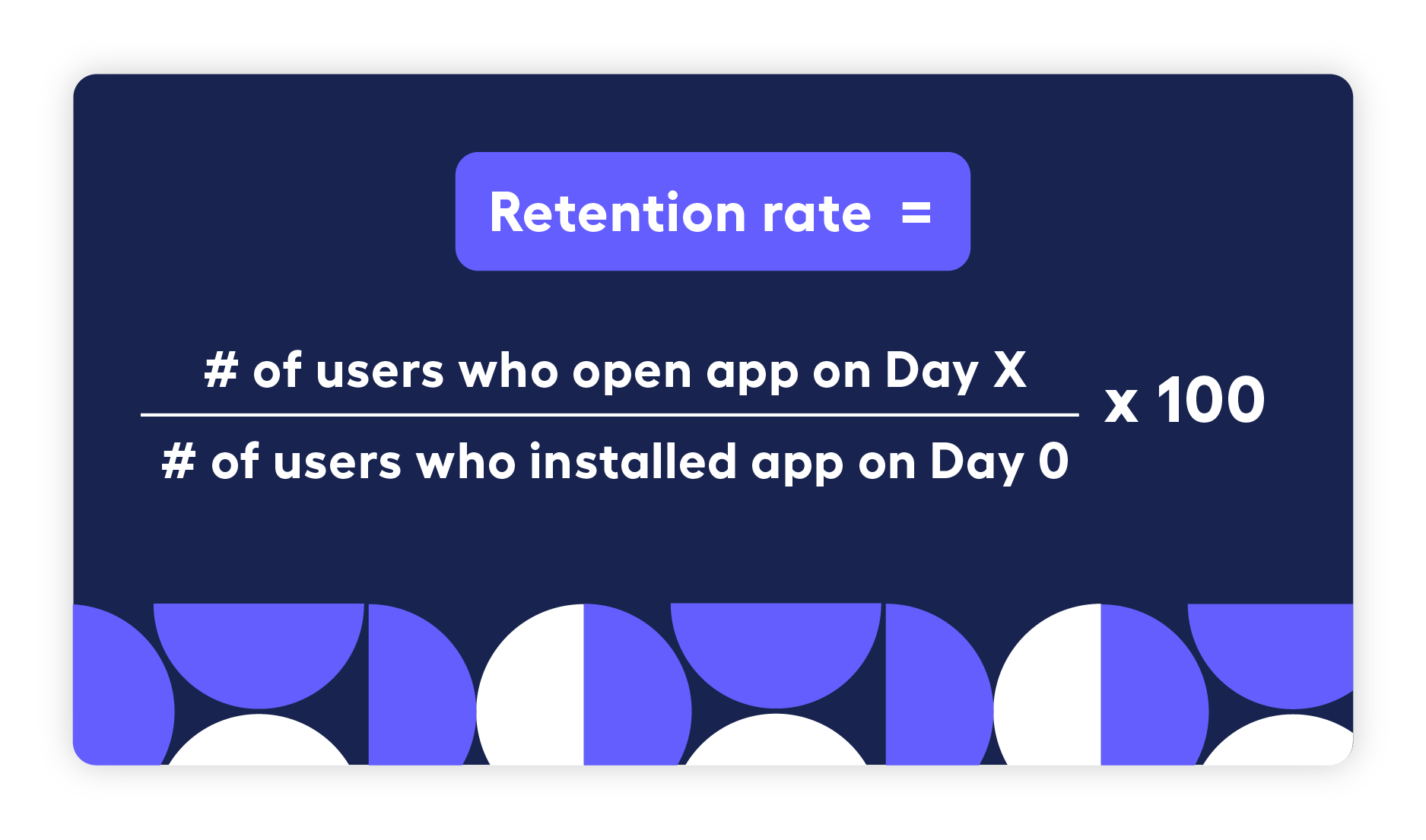 how to calculate mobile app retention rate as a formula