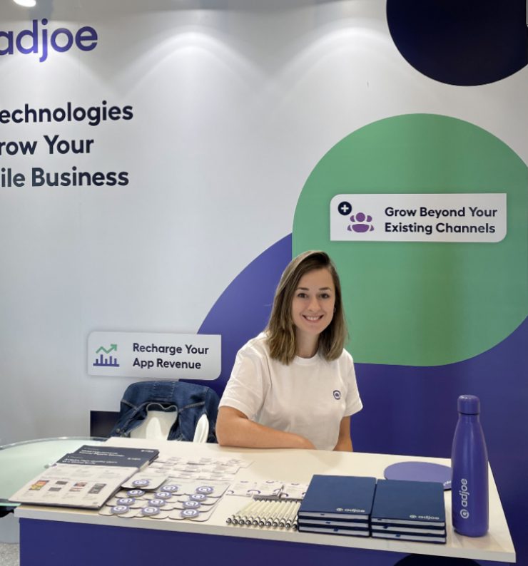 adtech marketing team at a conference