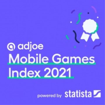 adjoe report in purple titled Mobile Games Index 2021