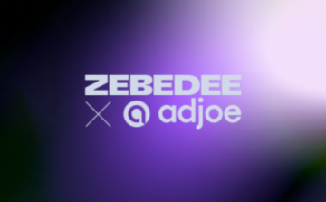 purple image with ZEBEDEE x adjoe logos