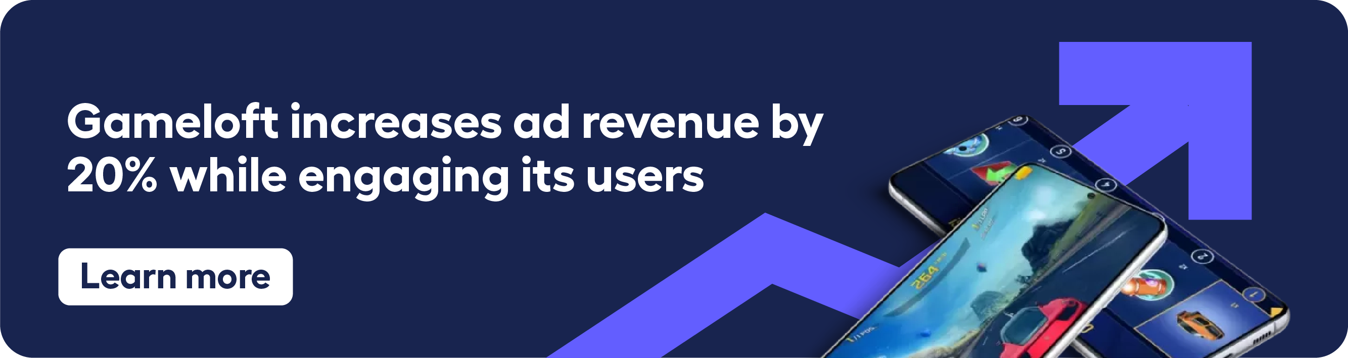 banner leading to Gameloft case study for incremental revenue