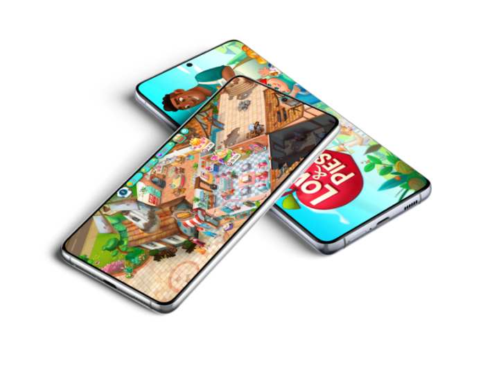 two phones on top of each other with trailmix app showing