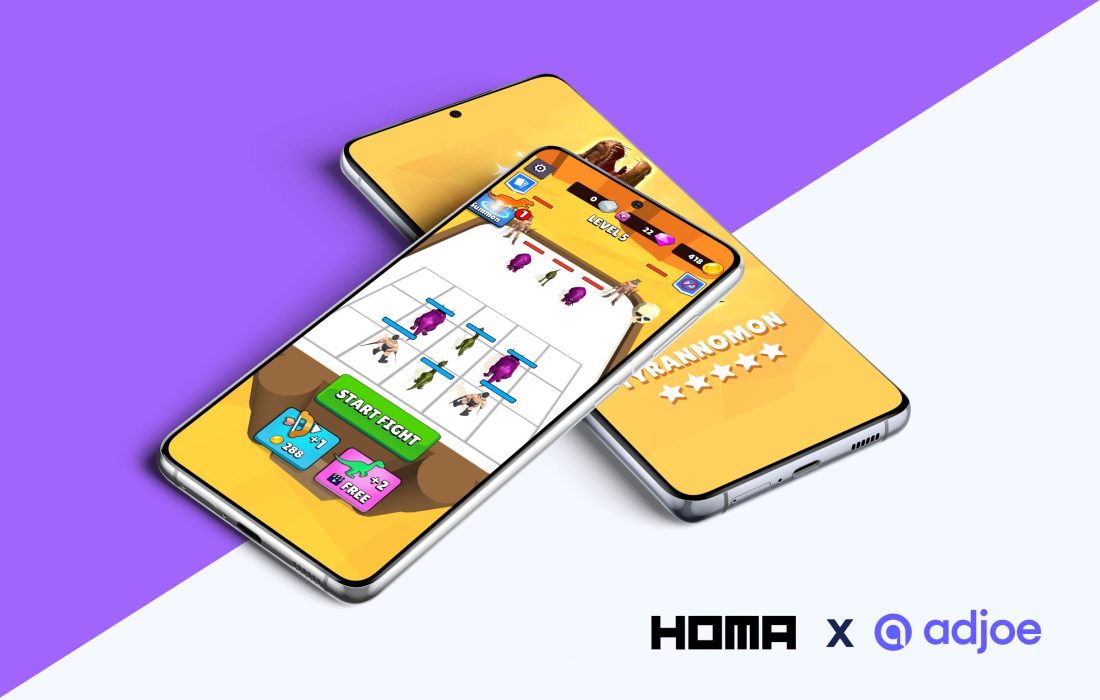 two phone screens overlapping on top of each other