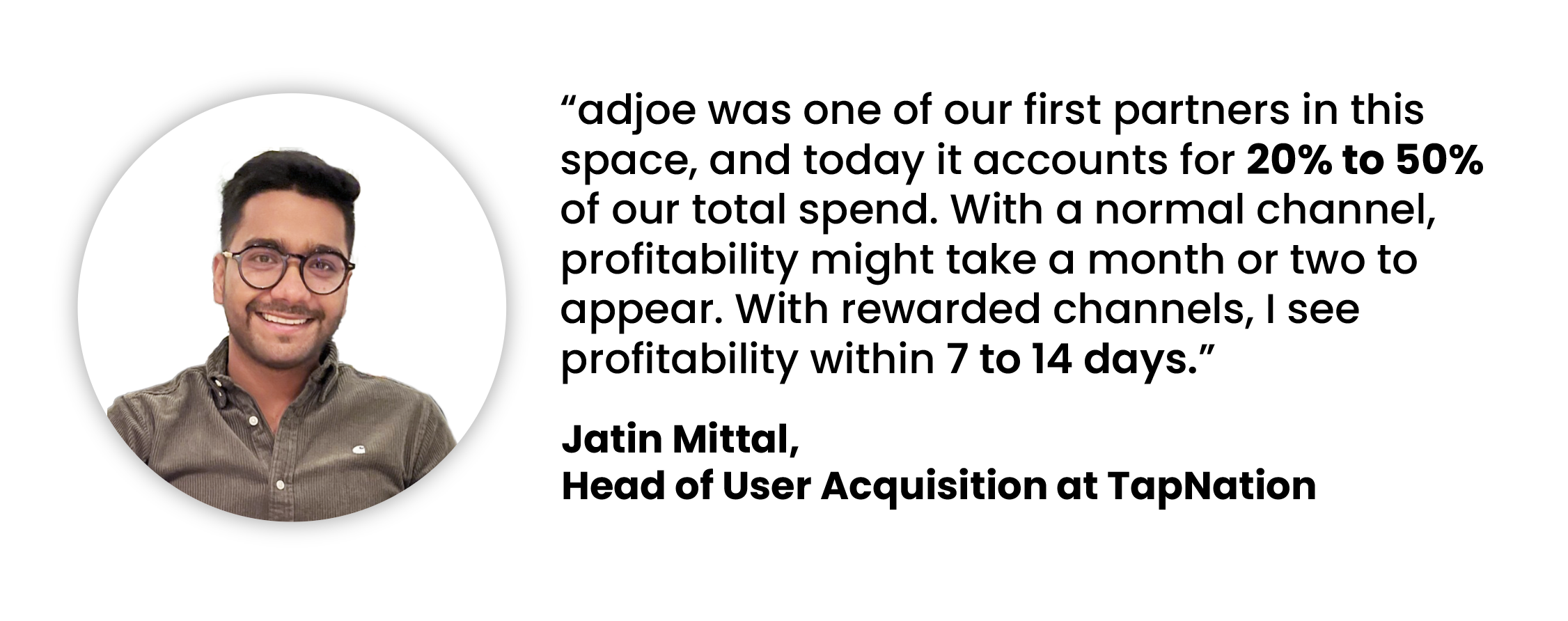 Quote from tapnation and image of Jatin Mittal from TapNation