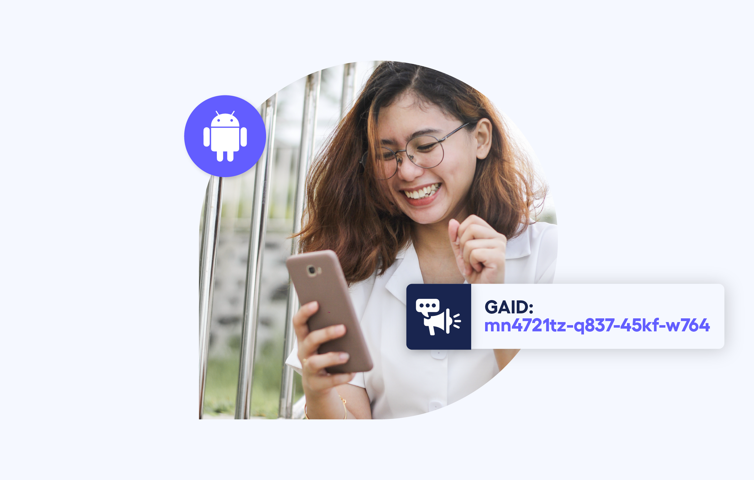 Gaid - Google advertising ID. adjoe glossary for GAID. GAID Example. 